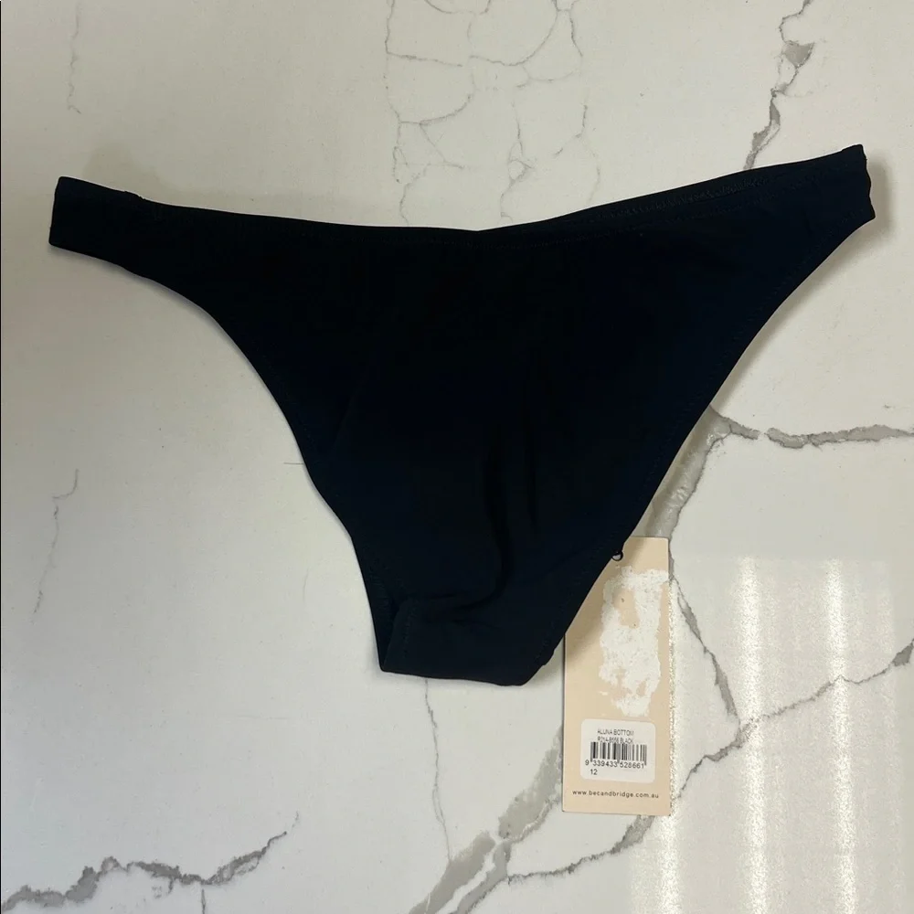 Free People x Bec + Bridge Aluna Bikini Bottom Black AUS 12 US 8 NWT
